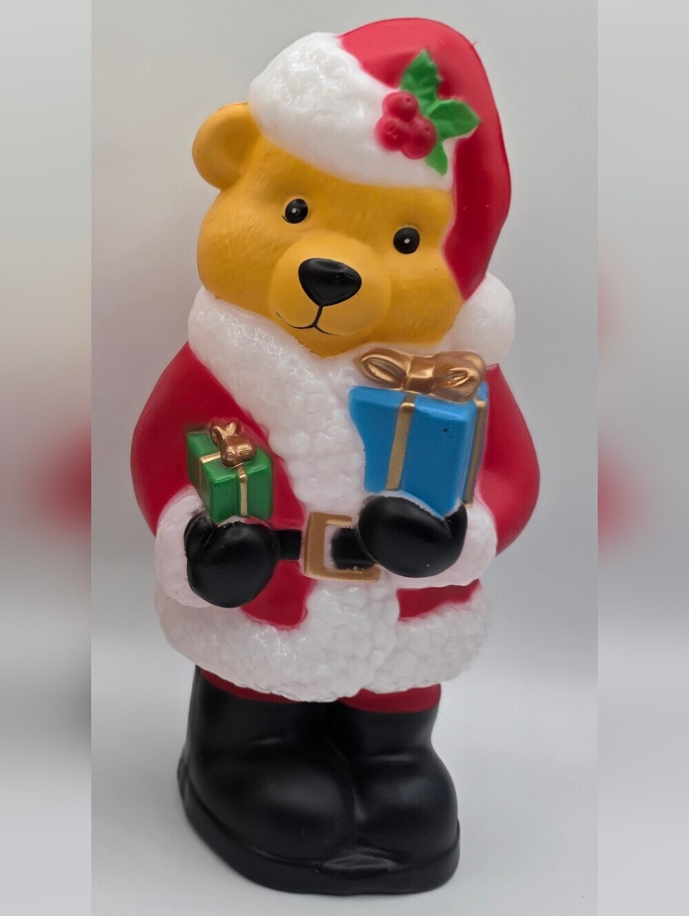 Santa Bear 11" Blow Mold Christmas Decor Tabletop Light Up Holiday Decorations - Picture 6 of 9